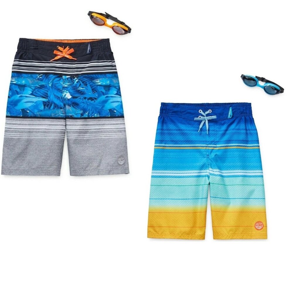 Boys Swim Trunks Goggle Set ZeroXposur size S, XL NEW